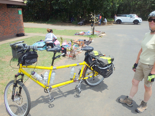 Our bike was at the docks, we made quick pit stops.